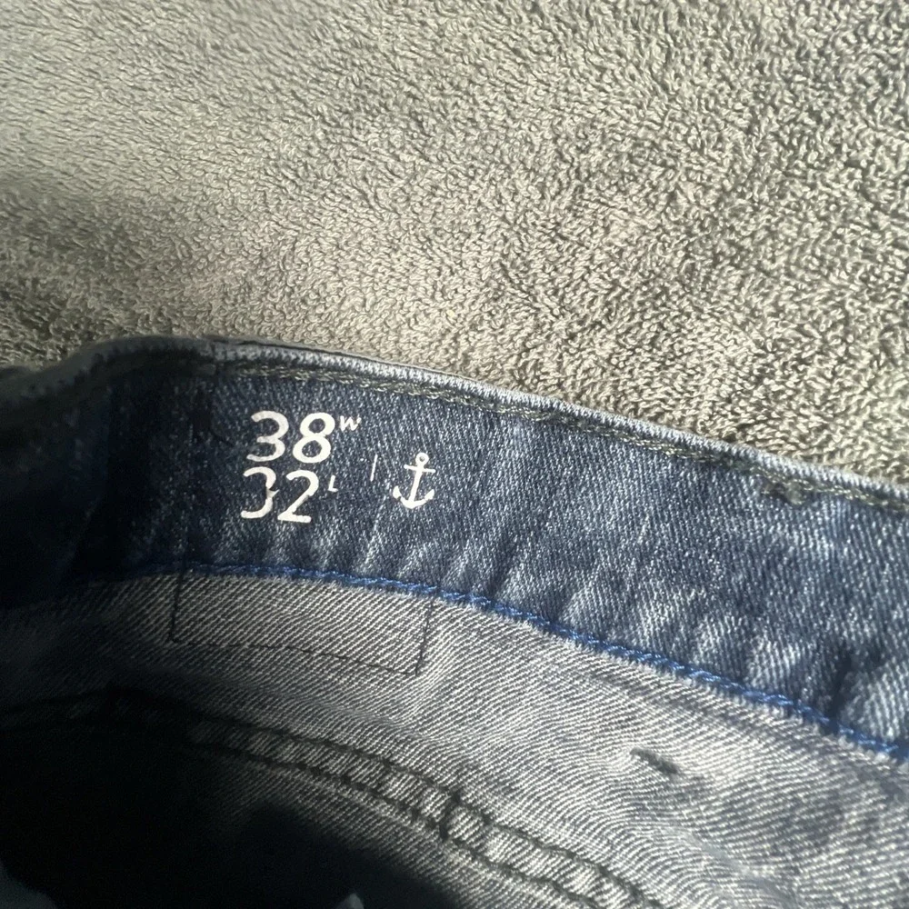 Nautica Jeans Mens 38x32 Blue Dark‎ Wash Cotton Stretch Original Relaxed Fit
